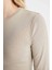 Fitted Bisiklet Yaka Fitilli Kaşkorse Basic Düz Uzun Kollu Tişört Y9870AZ24AU 5