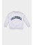 Erkek Bebek Gri Bisiklet Yaka Yazı Baskılı Sweatshirt D0698A524AU 1