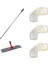 Tablet Palet Nemli Yedek Mop Takımı - 3 Adet 60 Cm. Mop + Katlanır Aparat + Metal Vidalı Sap 1