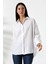 Oversize Beyaz Kadın Gömlek 3