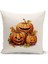 Sonbahar Serisi Çift Tarafı Dijital Baskılı 6'lı Kırlent Kılıfı Seti (Halloween Autumn) 2