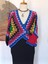 Hippybutik Çok Renkli Tığ Dokuma Elişi Tasarım Kruvaze Hırka 3