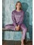 Lila Wild Desenli Exclusive Kadife Kız Çocuk Pijama Takımı 1