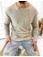 Uzun Kollu Tişört Fitilli Bisiklet Yaka Yumuşak Dokulu Tüylenmez Pamuklu Kazak Sweatshirt 1