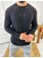 Uzun Kollu Tişört Fitilli Bisiklet Yaka Yumuşak Dokulu Tüylenmez Pamuklu Kazak Sweatshirt 5