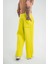 Unisex Boru Paça Baggy Eşofman Pantolon - Sari 5