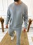 Uzun Kollu Tişört Fitilli Örme Triko Yumuşak Dokulu Tüylenmez Pamuklu Kazak Sweatshirt 4