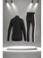 Kadın Siyah Supra Penye Kumaş Mevsimlik Eşofman Takımı (S-3xl) 4