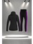 Kadın Siyah Supra Penye Kumaş Rahat Yürüyüş ve Koşu Sporcu Seti (S-3xl) 4