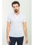 Düz Beyaz Renk Slim Fit Polo Yaka Basic Erkek T-Shirt 3