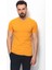 Düz Hardal Rengi Super Slim Fit Bisiklet Yaka Basic Erkek T-Shirt 3