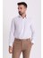 Düz Beyaz Renk Slim Fit Gizli Düğmeli Klasik Erkek Gömlek 1