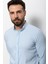 Desenli Mavi Renk Slim Fit Erkek Gömlek 2