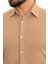 Desenli Kamel Rengi Slim Fit Erkek Gömlek 2