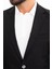 Düz Siyah Slim Fit Mono Yaka Erkek Takım Elbise 2