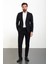Düz Siyah Slim Fit Mono Yaka Erkek Takım Elbise 3