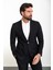 Düz Siyah Slim Fit Mono Yaka Erkek Takım Elbise 4