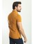 Düz Kamel Rengi Slim Fit Polo Yaka Basic Erkek T-Shirt 4