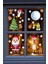 Kış Temalı Renkli Duvar ve Pencere Sticker Seti, Noel Baba, Geyik, Kardan Adam Dekorları 3