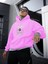 Blacksabbah Baskılı Oversize Pembe Renk 3 Iplik Sweatshirt 1