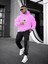 Blacksabbah Baskılı Oversize Pembe Renk 3 Iplik Sweatshirt 3