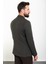 Düz Haki Slim Fit Mono Yaka Erkek Ceket 5
