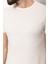 Desenli Ekru Slim Fit Bisiklet Yaka Basic Erkek T-Shirt 2