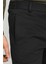 Düz Siyah Super Slim Fit Beli Lastikli Erkek Pantolon 2