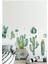 Pastel renkli kaktüsler sticker seti, 5+ parça, çocuk ve bebek odası dekoru 1