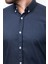 Düz Lacivert Renk Slim Fit Uzun Kollu Erkek Gömlek 2