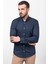 Düz Lacivert Renk Slim Fit Uzun Kollu Erkek Gömlek 3