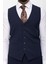 Düz Lacivert Renk Slim Fit Klasik Erkek Yelek 5