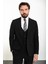 Düz Siyah Slim Fit Mono Yaka Klasik Erkek Takım Elbise 1