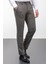 Desenli Siyah Renk Super Slim Fit Yün Erkek Pantolon 1