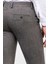 Desenli Siyah Renk Super Slim Fit Yün Erkek Pantolon 3