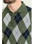 Desenli Haki Rengi Slim Fit Polo Yaka Erkek Triko T-Shirt 3