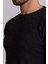 Desenli Siyah Renk Slim Fit Erkek Bisiklet Yaka Kazak 2
