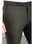 Düz Haki Slim Fit Kemer Detaylı Erkek Pantolon 2