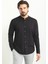 Desenli Siyah Renk Slim Fit Hakim Yaka Uzun Kollu Erkek Gömlek 1