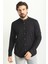 Desenli Siyah Renk Slim Fit Hakim Yaka Uzun Kollu Erkek Gömlek 3