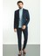Düz Lacivert Renk Slim Fit Mono Yaka Klasik Erkek Ceket 3