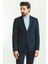 Düz Lacivert Renk Slim Fit Mono Yaka Klasik Erkek Ceket 4