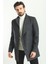 Düz Antrasit Rengi Slim Fit Şal Yaka Yün Erkek Kaban 4