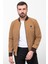Düz Kamel Rengi Slim Fit Hakim Yaka Erkek Mont 3