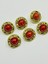 Vintage Serisi Düğme Seti / 2 cm 6 Lı Set (Gold - Kırmızı) 3