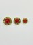 Vintage Serisi Düğme Seti / 1,7 cm 6 Lı Set (Gold - Kırmızı) 4