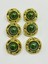 Vintage Serisi Düğme Seti / 2 cm 6 Lı Set (Gold - Yeşil) 1