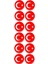 Türkiye Plaka Damla Etiket Pulu - Türk Bayrağı Plaka Pul Sticker 1