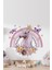 Pembe Unicorn Temalı Kız ve Bebek Odası Duvar Sticker Seti, 5+ Parça, Düz Desen 1