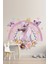 Pembe Unicorn Temalı Kız ve Bebek Odası Duvar Sticker Seti, 5+ Parça, Düz Desen 2